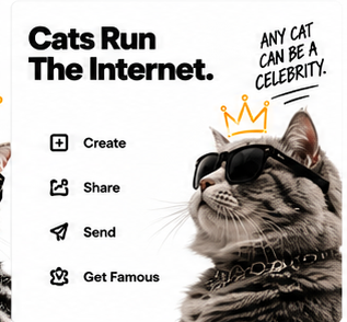 Cats Run The Internet. Create, Share, Send, Get Famous.